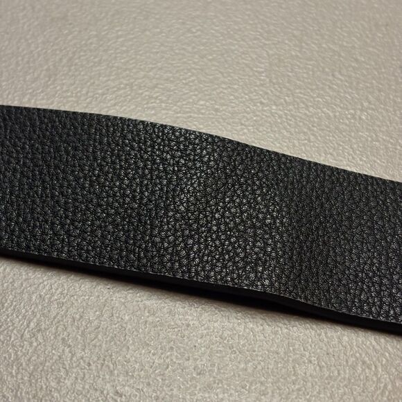 B-Low The Belt black vegan leather statement belt with gold ring buckle main image 10